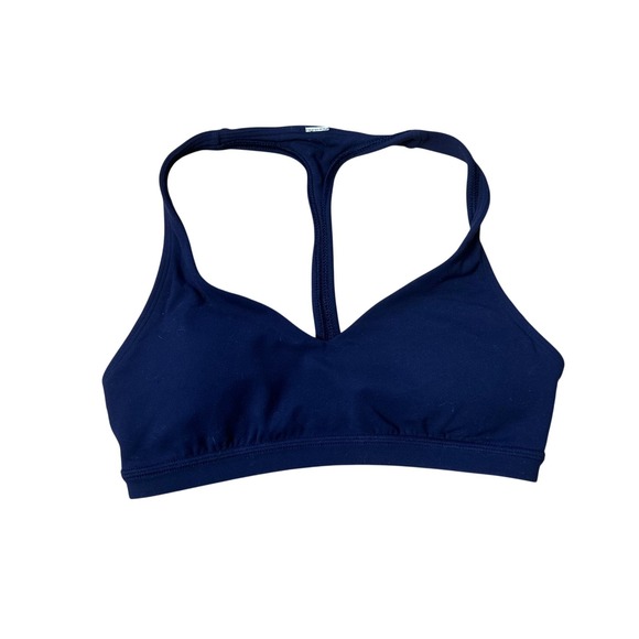 lululemon athletica Other - Lululemon Navy Blue Racerback Sports Bra V-Neck T-Back Activewear Womens Sz 2